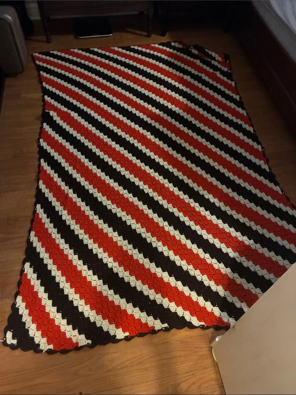 Vintage crochet throw
